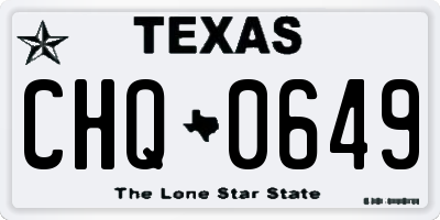 TX license plate CHQ0649