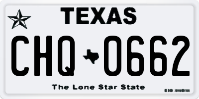 TX license plate CHQ0662