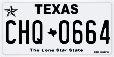 TX license plate CHQ0664