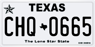 TX license plate CHQ0665