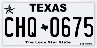 TX license plate CHQ0675