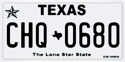 TX license plate CHQ0680