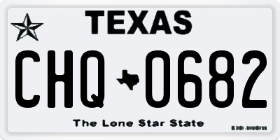 TX license plate CHQ0682