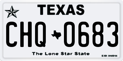 TX license plate CHQ0683