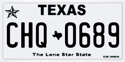 TX license plate CHQ0689