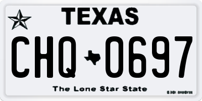 TX license plate CHQ0697