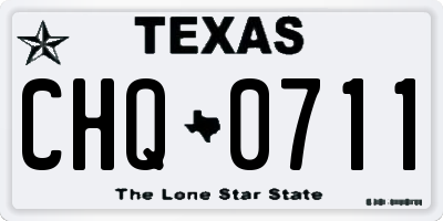 TX license plate CHQ0711