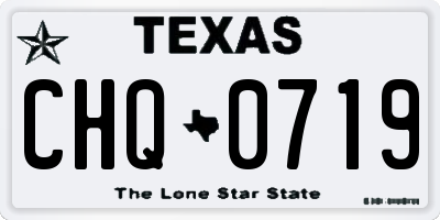 TX license plate CHQ0719