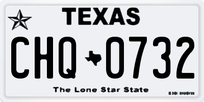 TX license plate CHQ0732