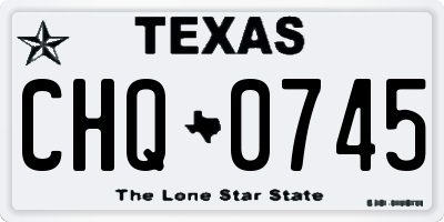 TX license plate CHQ0745
