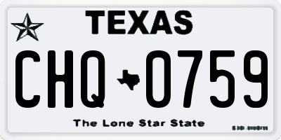 TX license plate CHQ0759