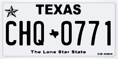 TX license plate CHQ0771