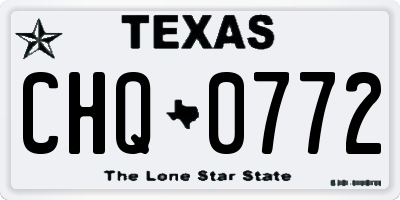 TX license plate CHQ0772