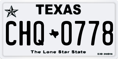 TX license plate CHQ0778