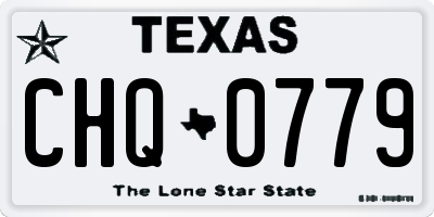 TX license plate CHQ0779
