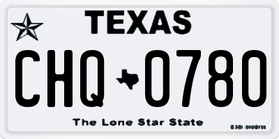 TX license plate CHQ0780
