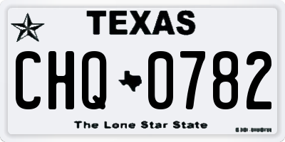 TX license plate CHQ0782