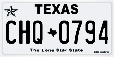 TX license plate CHQ0794