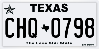 TX license plate CHQ0798