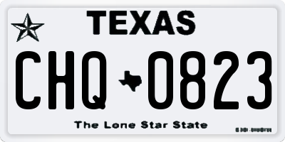 TX license plate CHQ0823
