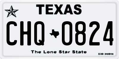 TX license plate CHQ0824