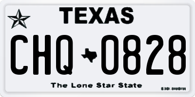 TX license plate CHQ0828