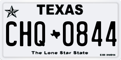 TX license plate CHQ0844