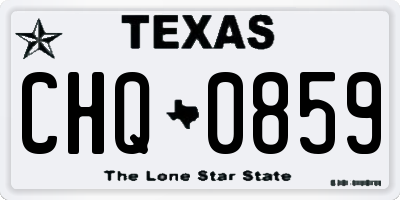 TX license plate CHQ0859