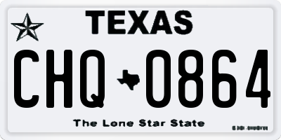 TX license plate CHQ0864