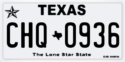 TX license plate CHQ0936