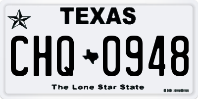 TX license plate CHQ0948