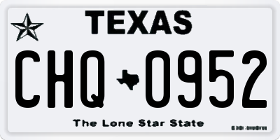 TX license plate CHQ0952