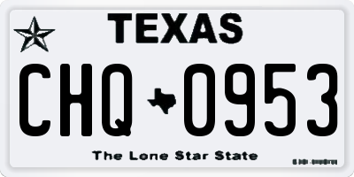 TX license plate CHQ0953