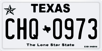 TX license plate CHQ0973