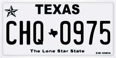 TX license plate CHQ0975