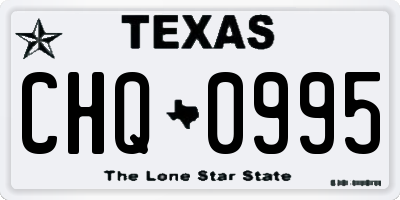 TX license plate CHQ0995