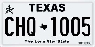 TX license plate CHQ1005