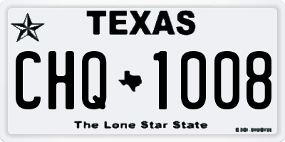 TX license plate CHQ1008