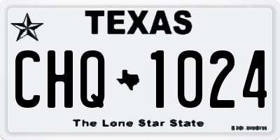 TX license plate CHQ1024