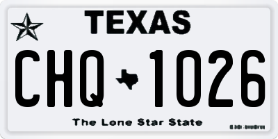 TX license plate CHQ1026