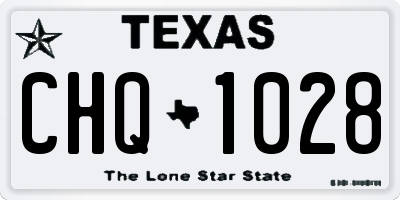 TX license plate CHQ1028