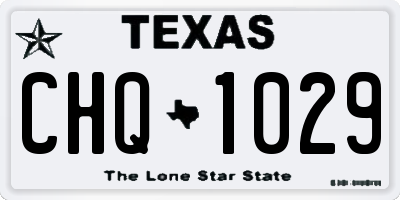 TX license plate CHQ1029