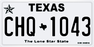 TX license plate CHQ1043
