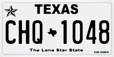 TX license plate CHQ1048