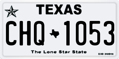 TX license plate CHQ1053