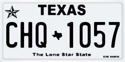 TX license plate CHQ1057