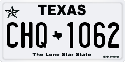 TX license plate CHQ1062