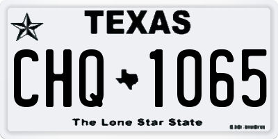 TX license plate CHQ1065