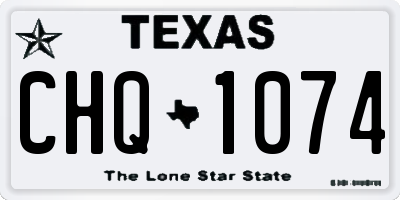TX license plate CHQ1074