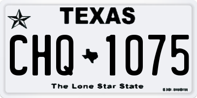 TX license plate CHQ1075